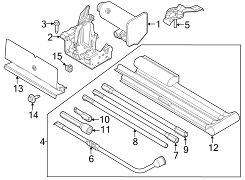 2024 Ford F-350 Super Duty Jack & Components Diagram 1