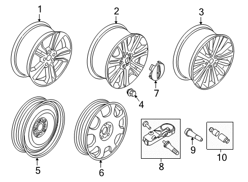 2020 Lincoln MKZ Wheels & Trim Diagram 1