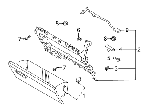 2023 Ford F-150 Door Diagram for ML3Z-1506024-AG