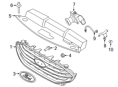 2021 Ford Edge Parking Aid Diagram 1