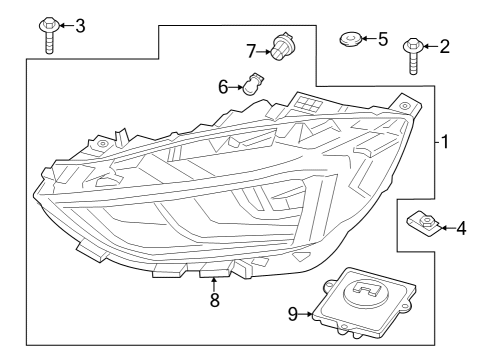 2023 Ford Edge Headlamps Diagram 1