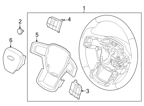 2022 Ford Expedition Steering Column & Wheel, Steering Gear & Linkage Diagram 6