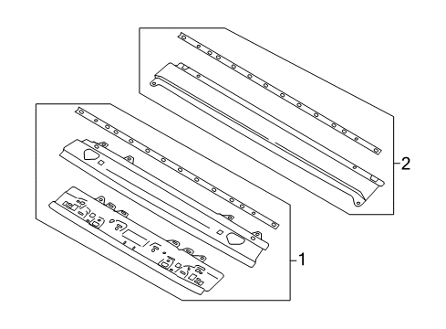 2020 Ford Mustang Windshield Header & Components Diagram