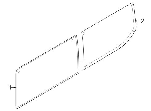 2022 Ford E-Transit Glass - Side Panel Diagram 1