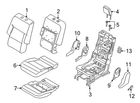 2023 Ford Police Interceptor Utility Second Row Seats Diagram 4