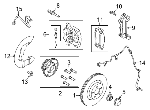 2021 Ford Mustang Brake Components Diagram 2