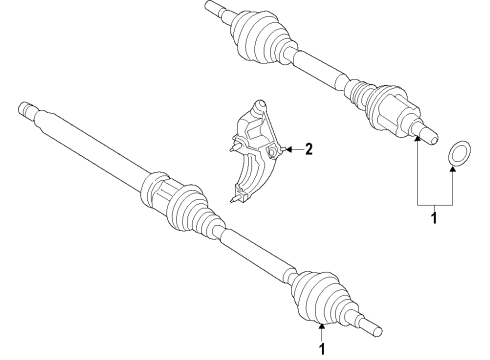 2020 Ford Fusion Axle Shafts & Joints, Drive Axles Diagram