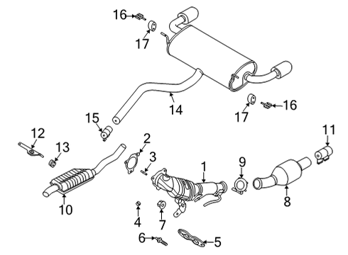 2021 Lincoln Corsair Exhaust Components Diagram 1