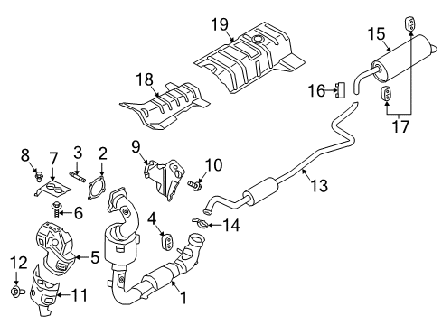 2021 Ford EcoSport Exhaust Components Diagram 1