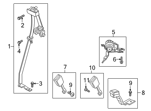 2022 Ford Expedition Seat Belt Diagram 1