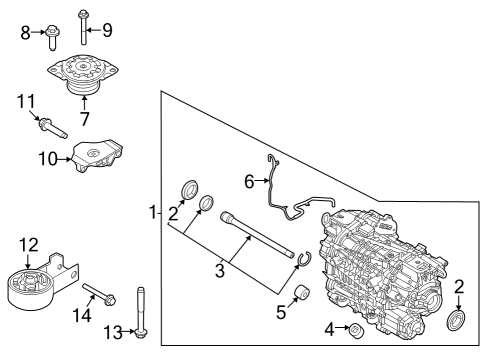 2021 Ford Mustang Mach-E Traction Motor Components Diagram 2