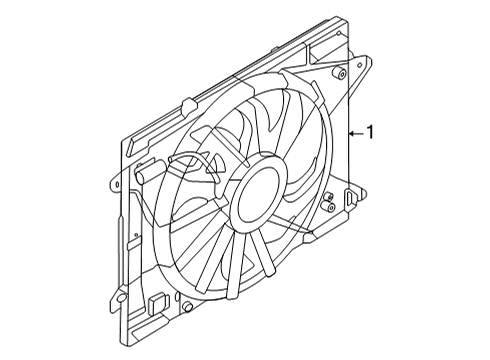 2022 Ford Maverick Cooling System, Radiator, Water Pump, Cooling Fan Diagram 1