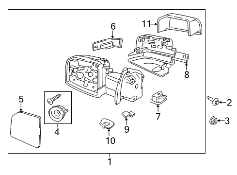 2020 Ford F-150 Outside Mirrors Diagram 4