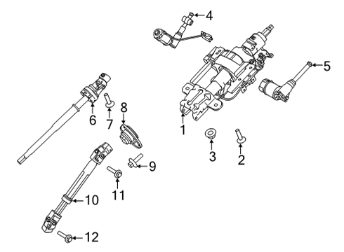 2023 Ford F-150 SHAFT ASY - STEERING Diagram for ML3Z-3E751-B