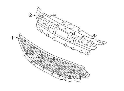 2020 Ford Escape Grille & Components Diagram 3