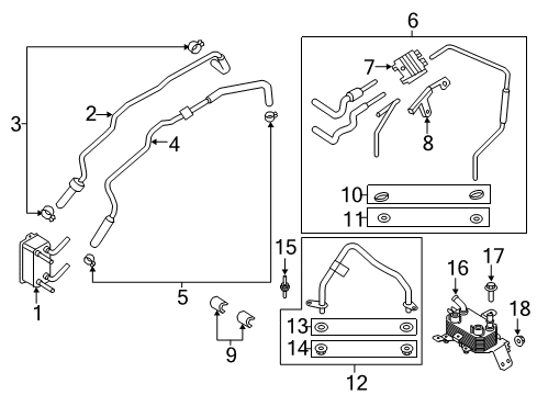 2020 Ford Fusion Oil Cooler Diagram 1