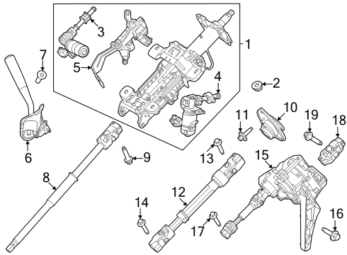 2023 Ford F-250 Super Duty KIT - TRANSM CONTROL SELECTOR Diagram for PC3Z-7210-B