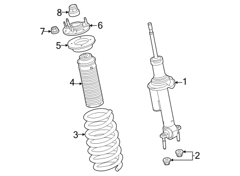 2023 Ford Bronco Shocks & Components - Front Diagram 2