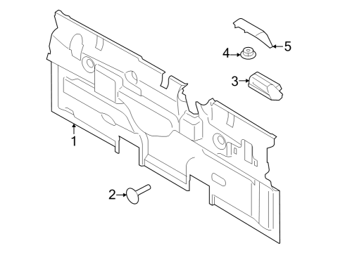 2023 Ford F-150 Lightning Interior Trim - Cab Diagram 1