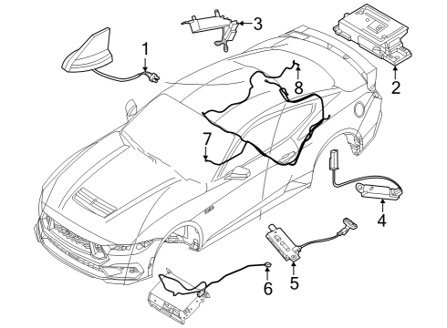 2024 Ford Mustang Antenna & Radio Diagram 2