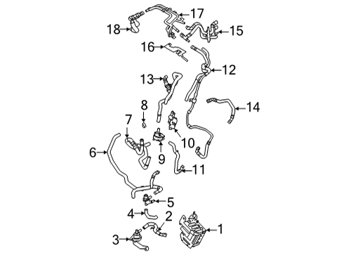 2021 Lincoln Aviator HOSE ASY Diagram for L1MZ-8075-D