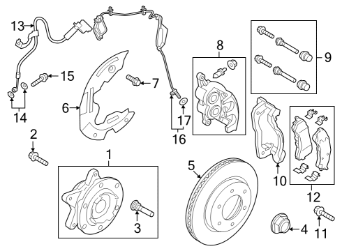 2023 Ford Bronco ROTOR ASY - BRAKE Diagram for ML1Z-1125-D