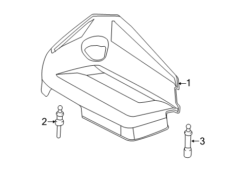 2020 Ford Fusion Engine Appearance Cover Diagram 1