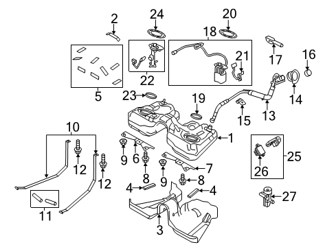 2011 Ford Mustang PEDAL Diagram for CR3Z-9F836-H