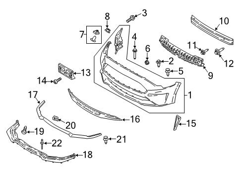 2023 Ford Mustang Bumper & Components - Front Diagram 1