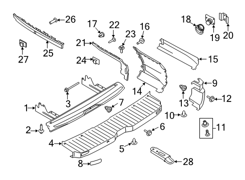 2022 Ford Transit CAP - BUMPER END Diagram for LK4Z-17F774-FD