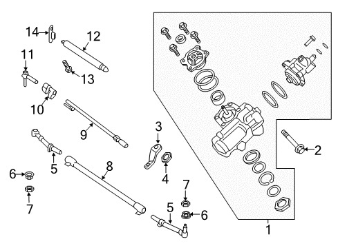 2022 Ford F-250 Super Duty END ASY - DRAG LINK ROD Diagram for PC3Z-3A131-J