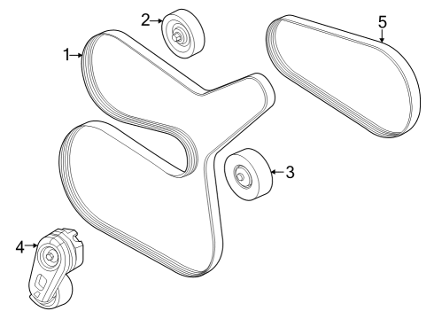 2024 Ford F-350 Super Duty Belts & Pulleys Diagram 5