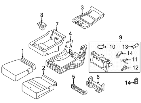 2023 Ford F-150 Front Seat Components Diagram 5