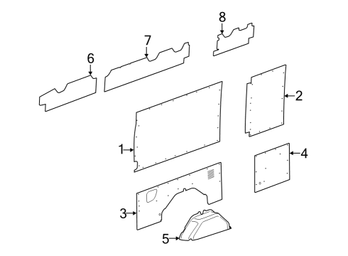 2022 Ford E-Transit Interior Trim - Side Panel Diagram 5