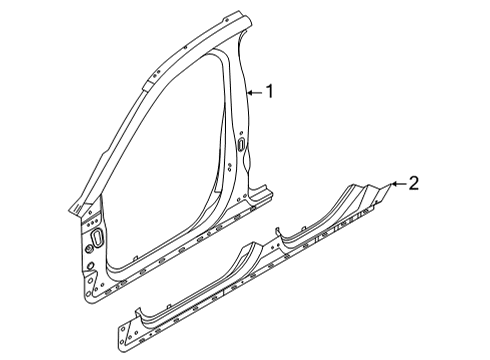 2023 Ford Mustang Mach-E FRAME - DOOR Diagram for LJ8Z-58211A10-A