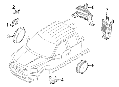 2022 Ford F-150 Lightning SPEAKER ASY Diagram for MU5Z-18808-B