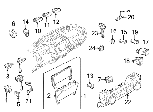 2022 Ford F-150 Lightning SWITCH ASY Diagram for NL3Z-13D730-EA