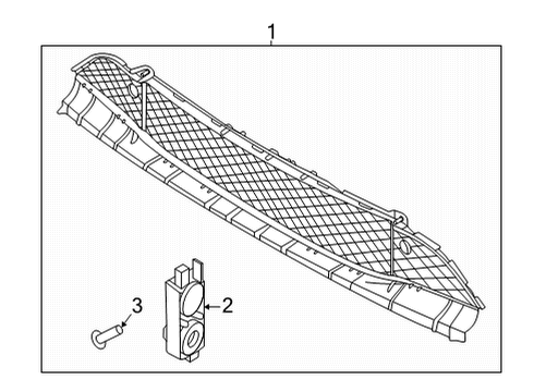 2022 Ford Mustang Mach-E SHUTTER ASY - RADIATOR CONTROL Diagram for LK9Z-8475-B