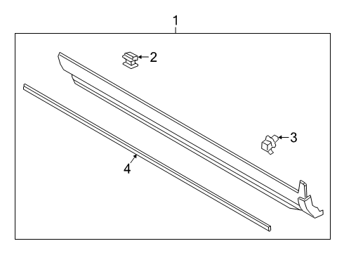 2023 Ford Escape Exterior Trim - Pillars Diagram