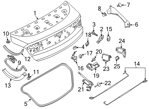 2014 Lincoln MKZ BUMPER Diagram for DS7Z-5843634-D