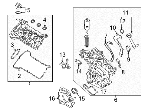 2020 Ford Edge Valve & Timing Covers Diagram 2