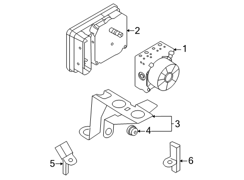 2020 Ford Escape ABS Components Diagram