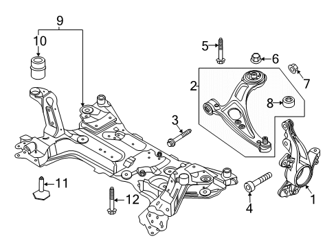 2022 Lincoln Corsair SHOCK ABSORBER ASY - FRONT Diagram for LX6Z-18124-M