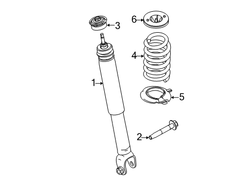 2019 Ford Police Interceptor Utility Shocks & Components - Rear Diagram 1