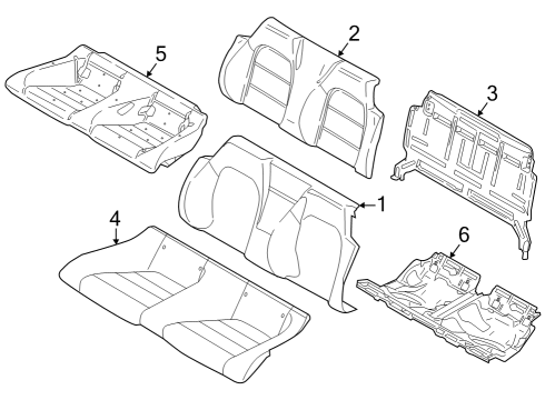 2024 Ford Mustang Rear Seat Components Diagram 1