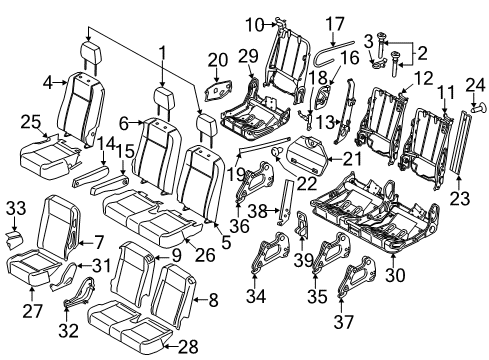 2020 Ford Transit COVER ASY - REAR SEAT BACK Diagram for LK4Z-9966600-BB