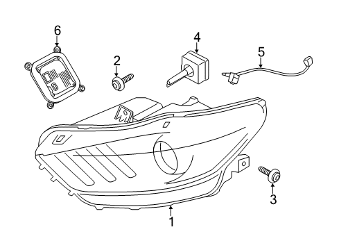 2021 Ford Mustang Headlamps Diagram 1