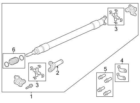 2024 Ford F-350 Super Duty Drive Shaft - Rear Diagram 2