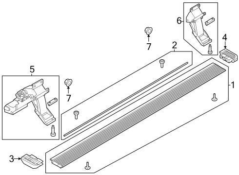 2024 Ford F-250 Super Duty Running Board Diagram 6