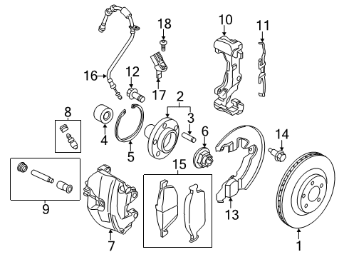 2023 Ford Transit Connect Brake Components Diagram 1